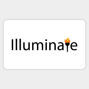 Illuminate artistic typography design Magnet